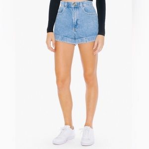 American Apparel | High Waisted Jean Shorts